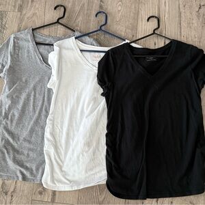 Isabel Maternity by Ingrid & Isabel Short Sleeve Tees - Gray, White, Black